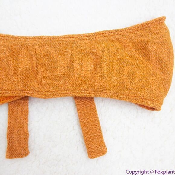 NEW Free People x In your arms knit bikini‎ orange/gold, S - Picture 10 of 16